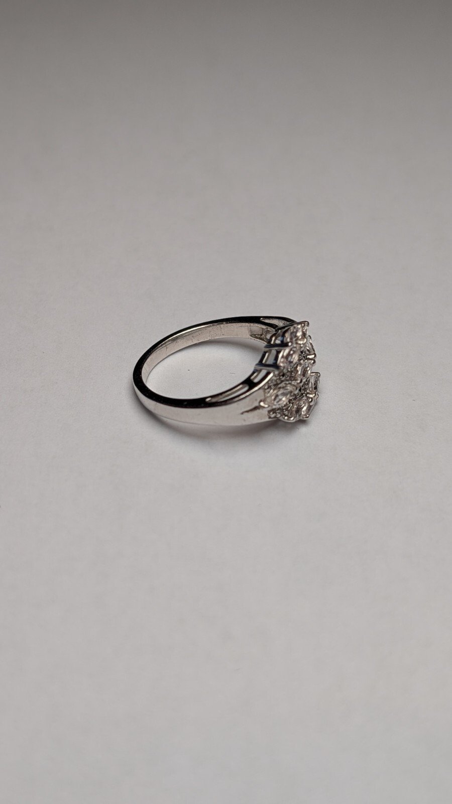 Vintage Sterling Silver TGGC Clear Gemstone Ring | Size N 1/2 | 925 Silver - Image 5
