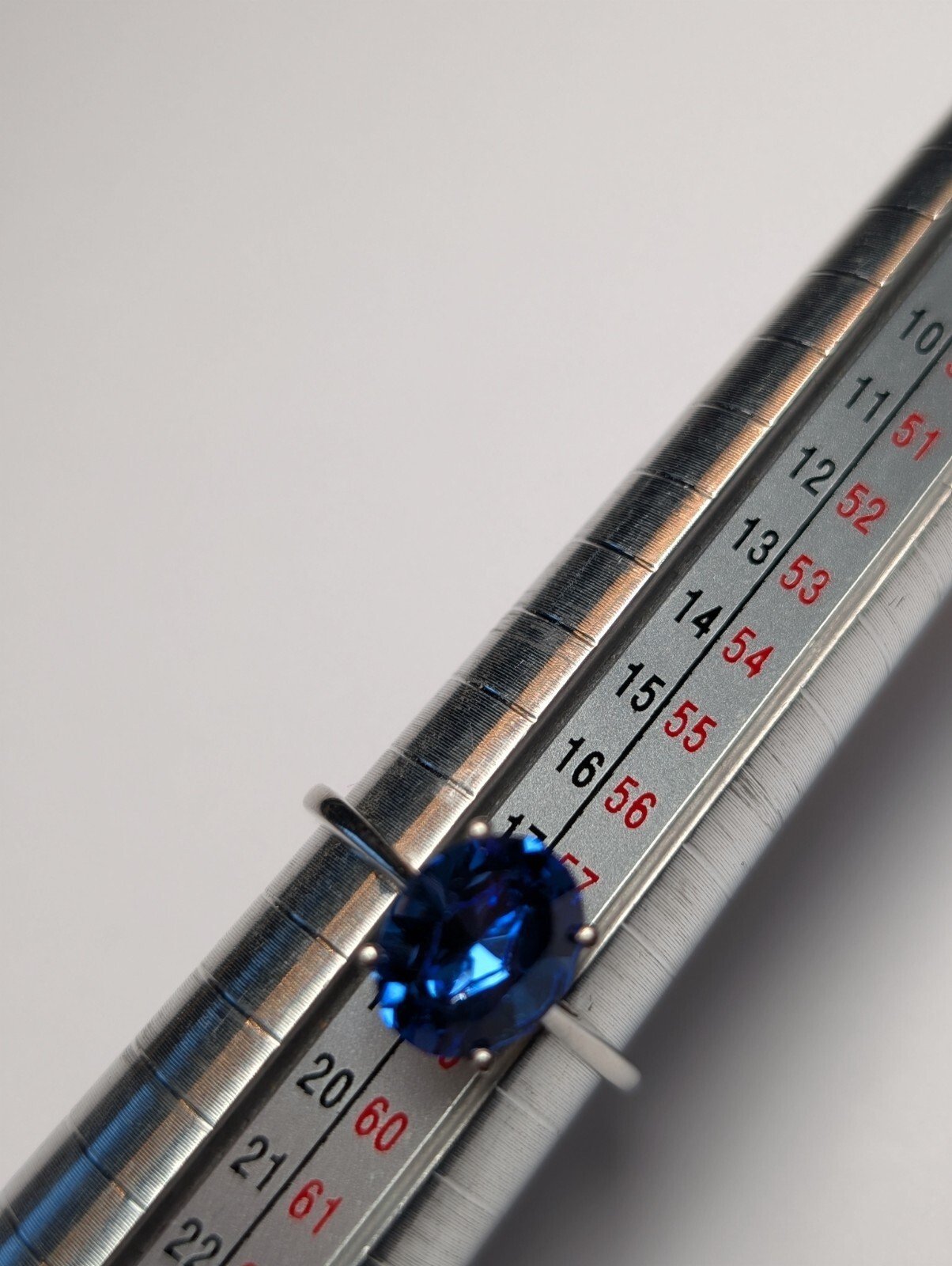 Vintage Sterling Silver Blue Gemstone Ring | Size Q 1/2 | 925 Silver - Image 9
