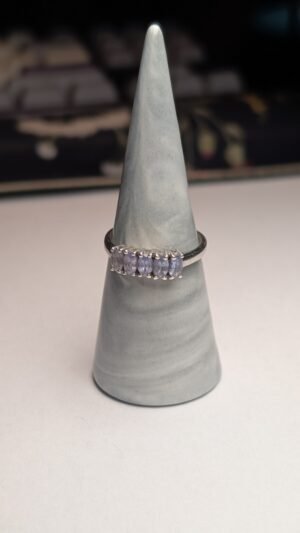 Vintage Sterling Silver Violet Tanzanite Ring | Size S | 925 Silver