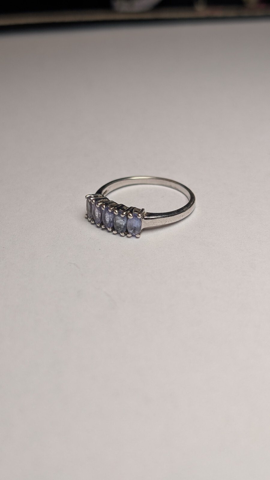 Vintage Sterling Silver Violet Tanzanite Ring | Size S | 925 Silver - Image 2