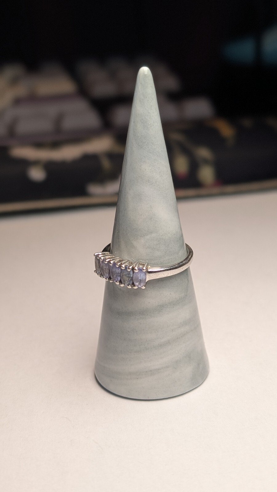 Vintage Sterling Silver Violet Tanzanite Ring | Size S | 925 Silver - Image 5