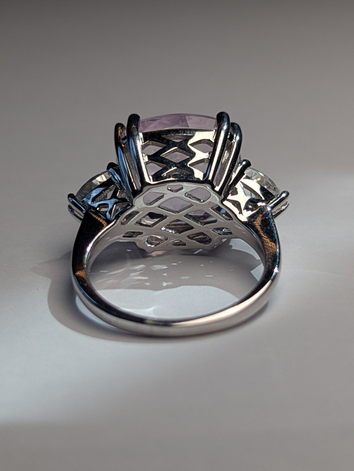 Vintage Sterling Silver Purple Amethyst Ring | Size O | 925 Silver - Image 3