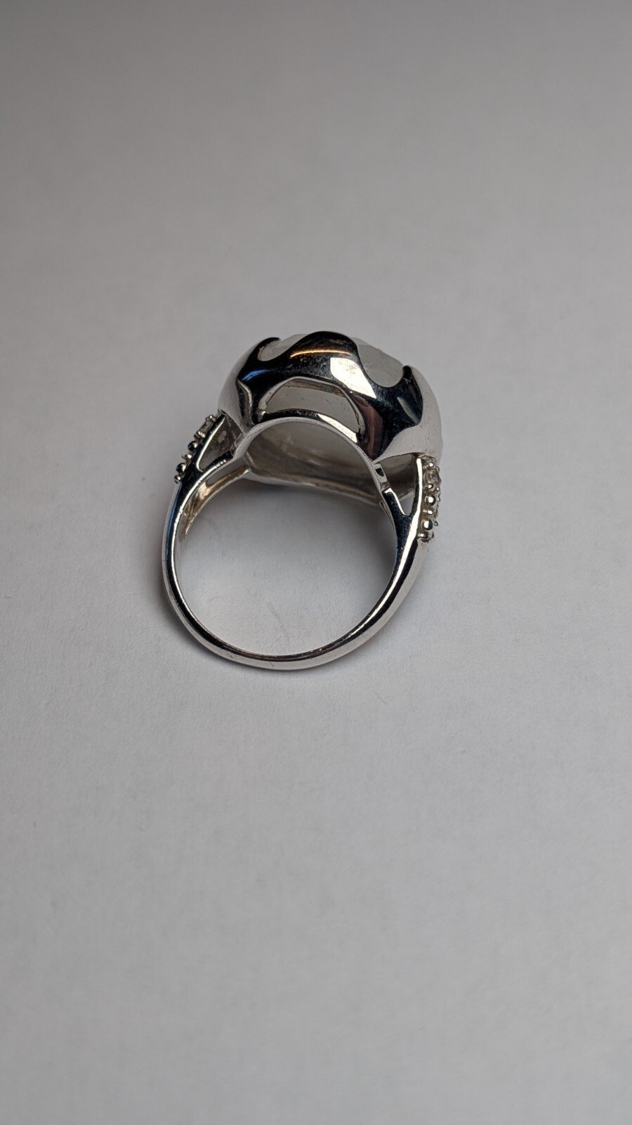 Vintage Sterling Silver White Selenite Ring | Size O | 925 Silver - Image 6