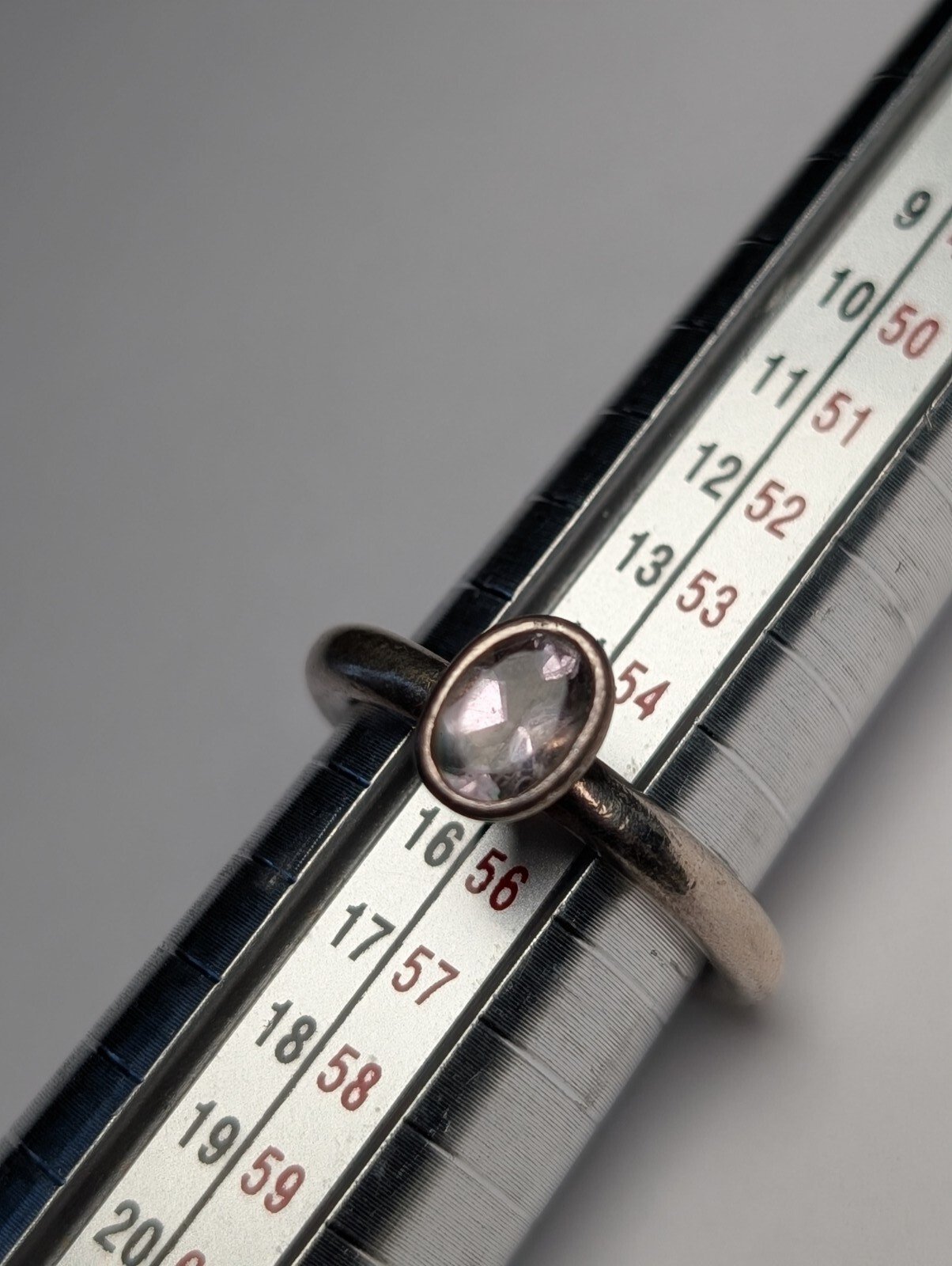 Vintage Sterling Silver Clear Gemstone Band Ring | Size O | 925 Silver - Image 7