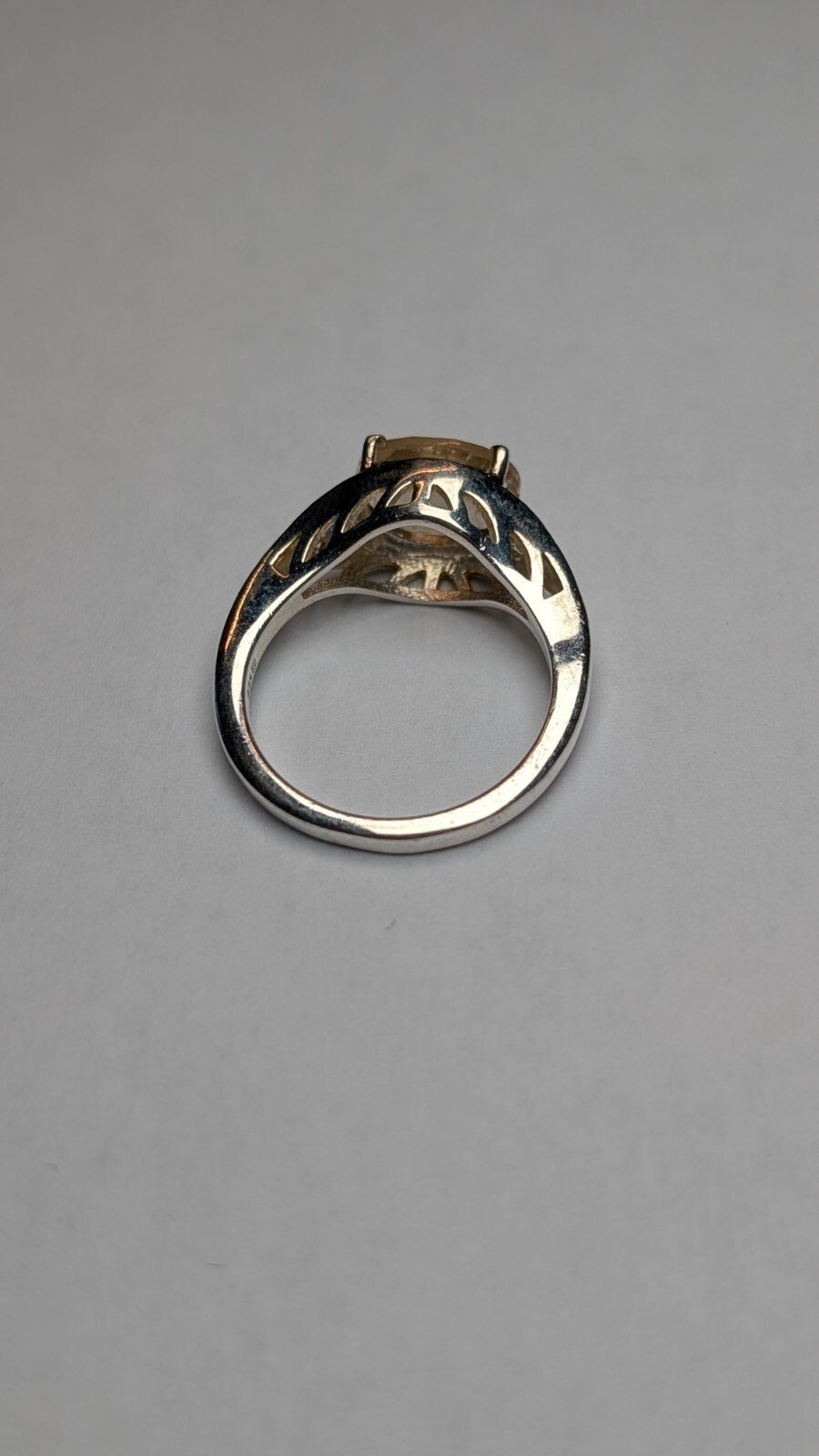 Vintage Sterling Silver Citrine Ring | Size N 1/2 | 925 Silver - Image 3