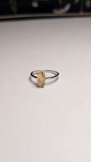 Vintage Sterling Silver Oval Opal Ring | Size L 1/2 | 925 Silver