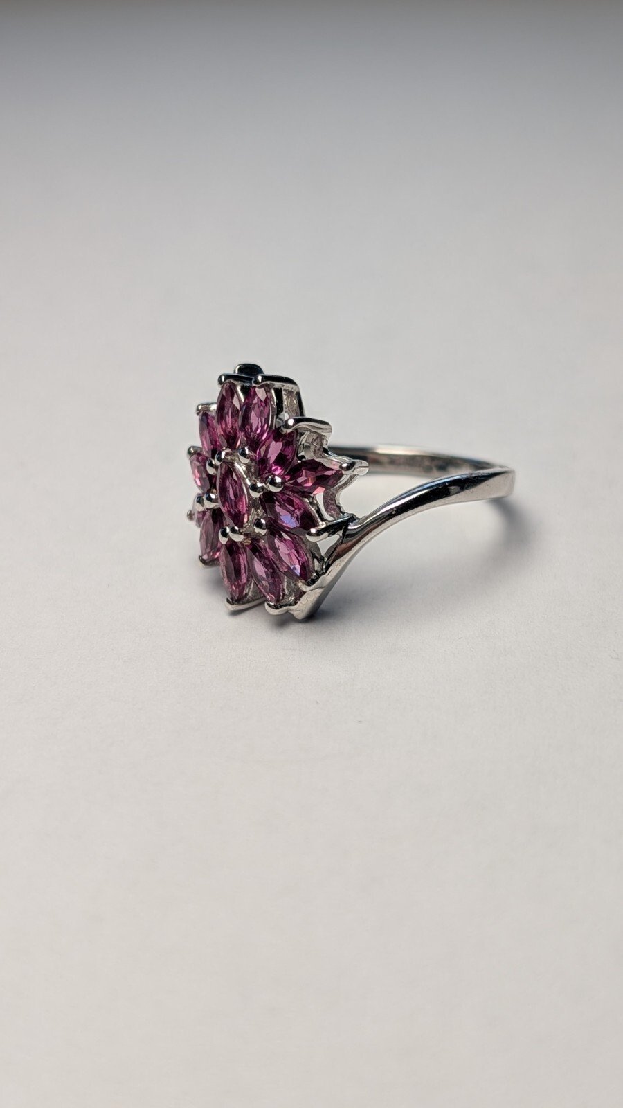 Vintage Sterling Silver Pink Tourmaline Ring | Size O | 925 Silver - Image 2