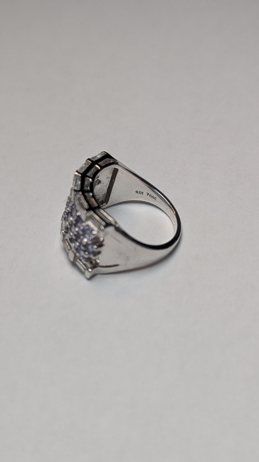 Vintage Sterling Silver Blue/Purple Tanzanite Ring | Size O | 925 Silver - Image 3