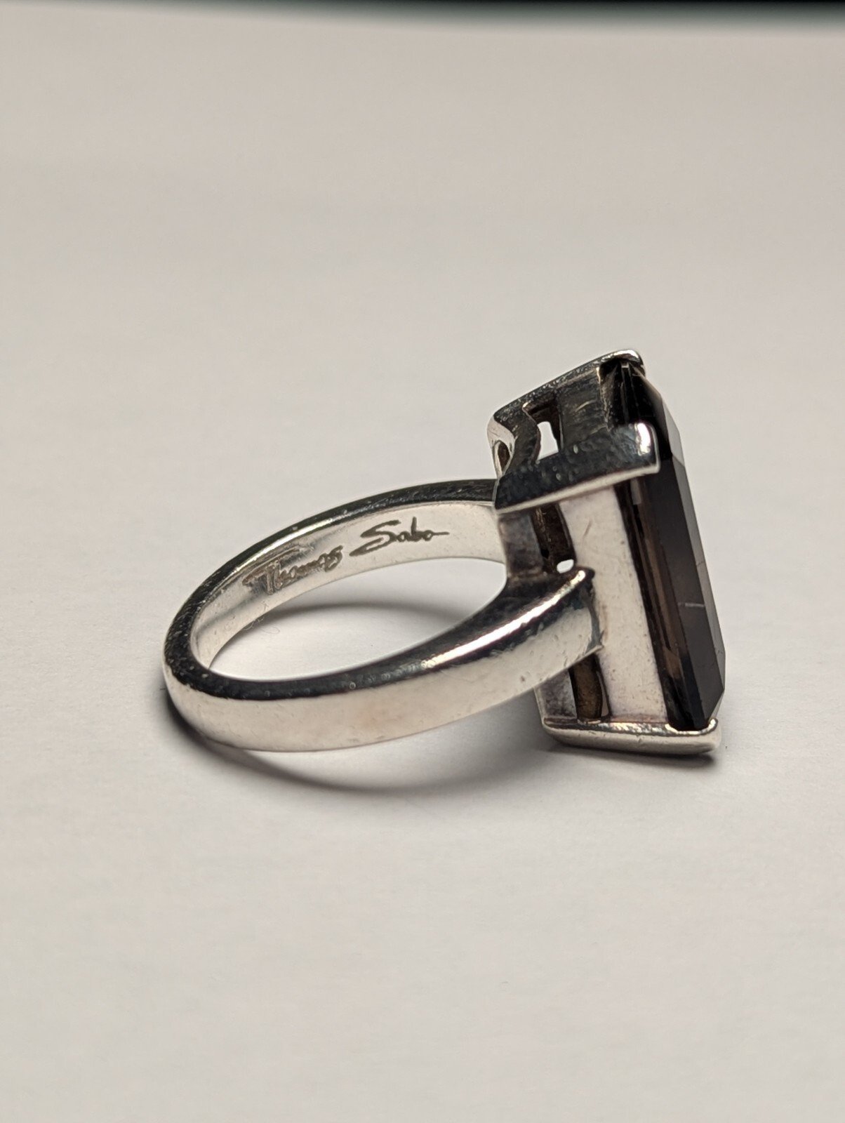 Vintage Sterling Silver Thomas Sabo Smokey Quartz Ring | Size L 1/2 | 925 Silver - Image 5