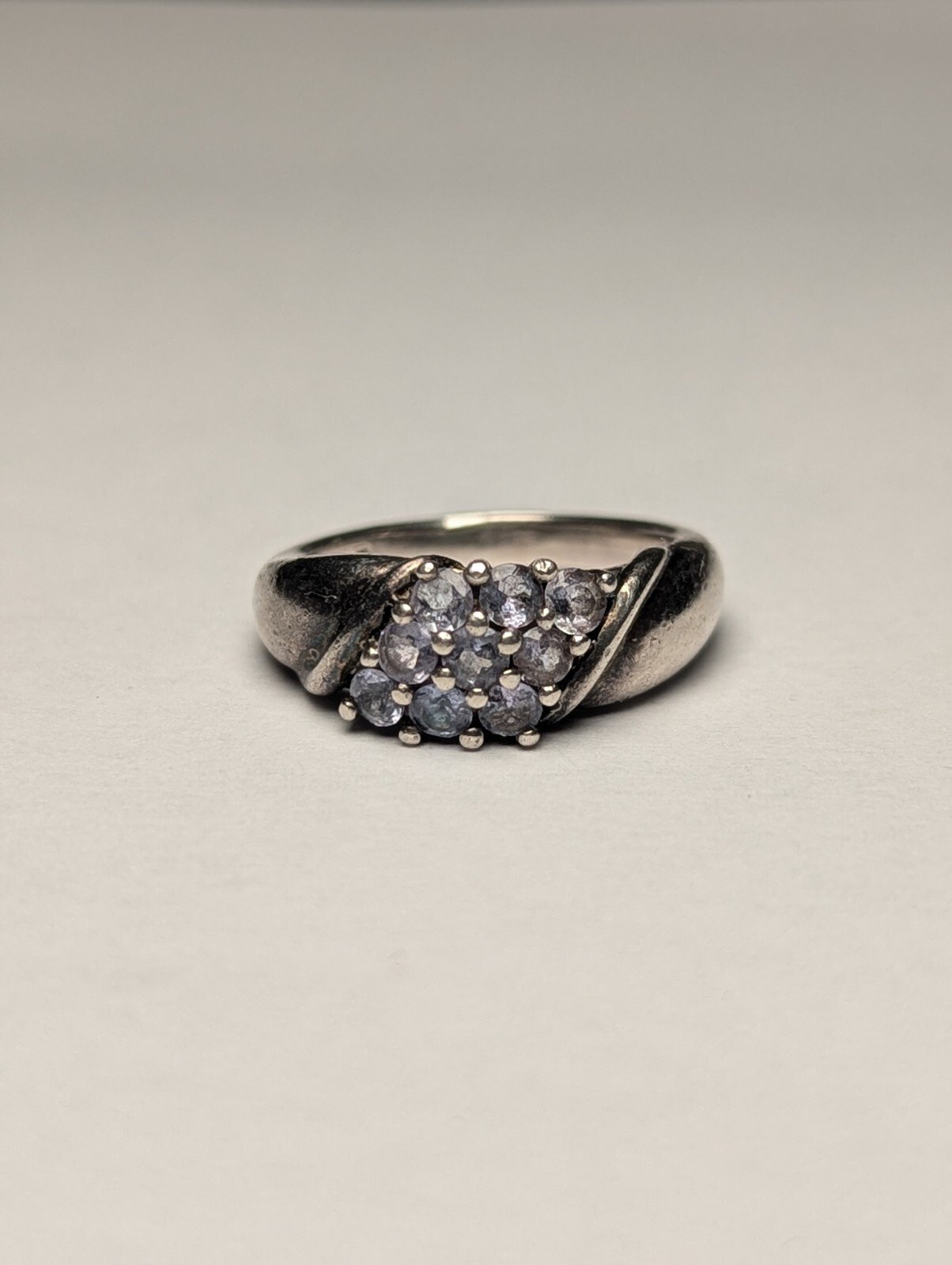 Vintage Sterling Silver Blue Tanzanite Ring | Size I 1/2 | 925 Silver