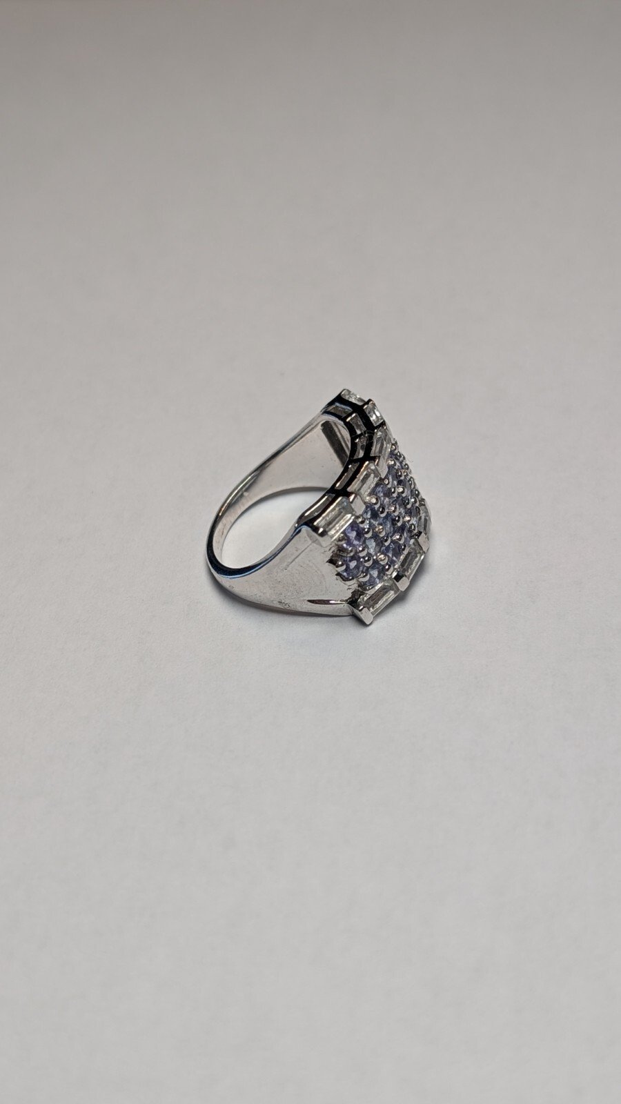 Vintage Sterling Silver Blue/Purple Tanzanite Ring | Size O | 925 Silver - Image 6