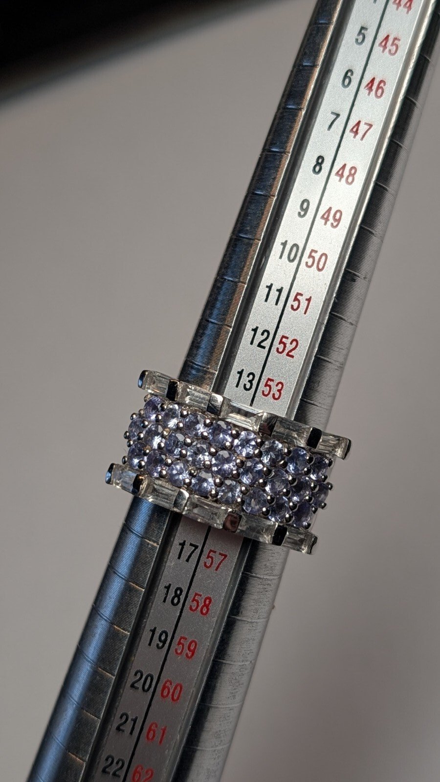 Vintage Sterling Silver Blue/Purple Tanzanite Ring | Size O | 925 Silver - Image 7