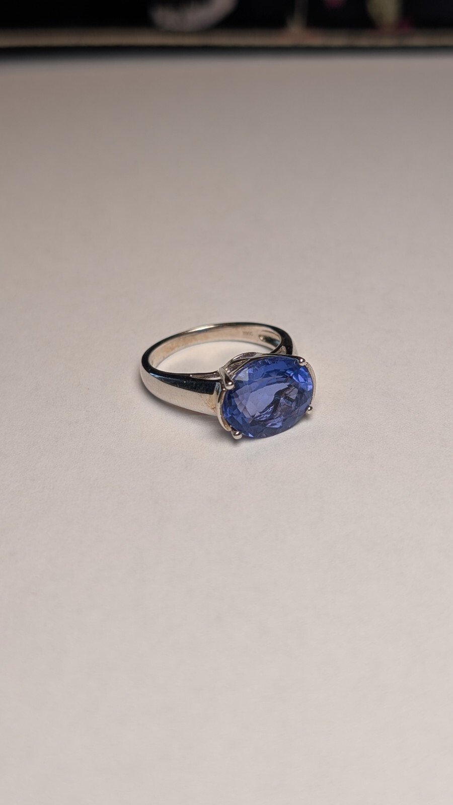 Vintage Sterling Silver Violet-Blue Tanzanite Ring | Size O | 925 Silver