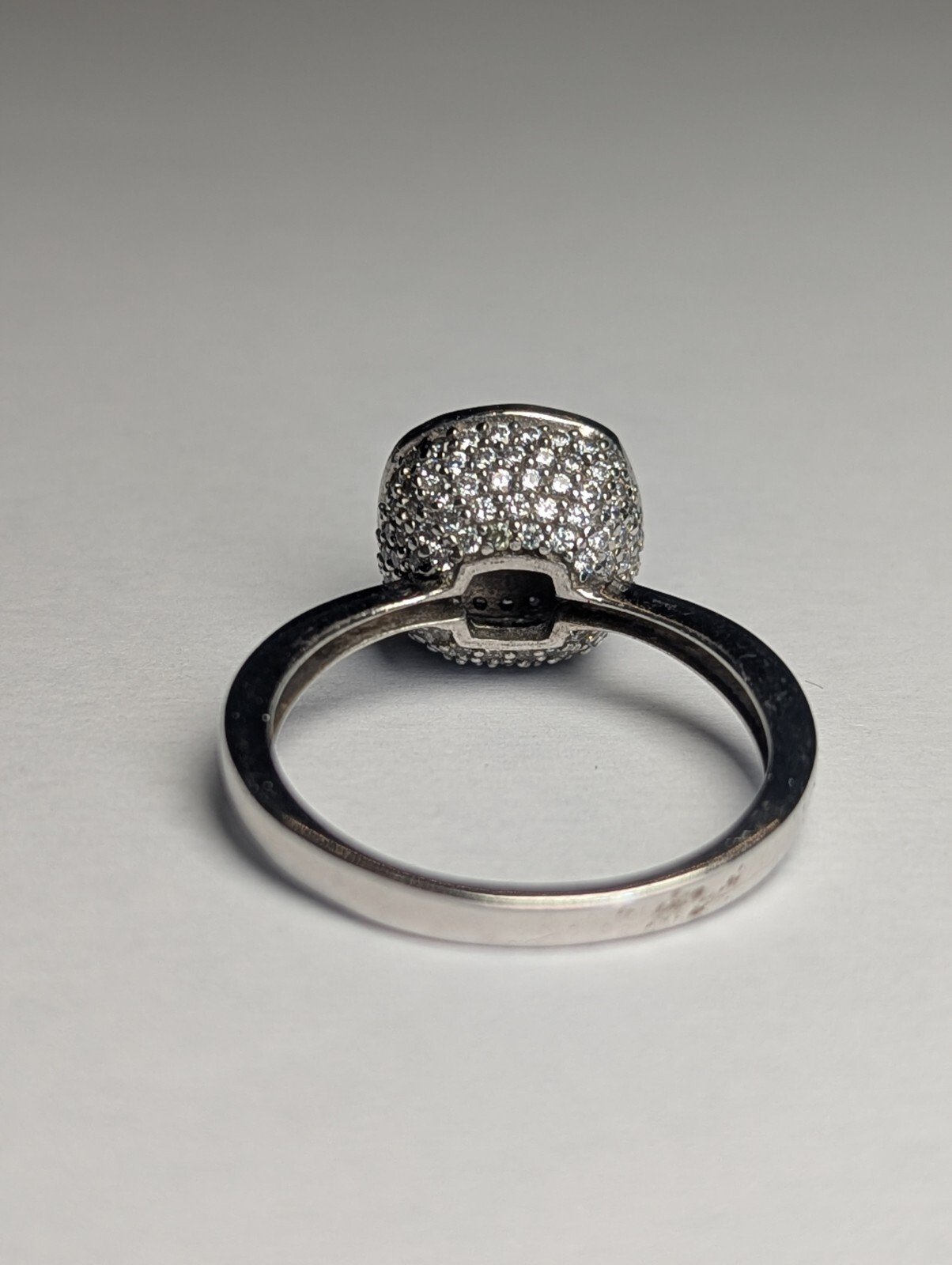 Vintage Sterling Silver Clear Gemstone Ring | Size S 1/2 | 925 Silver - Image 4