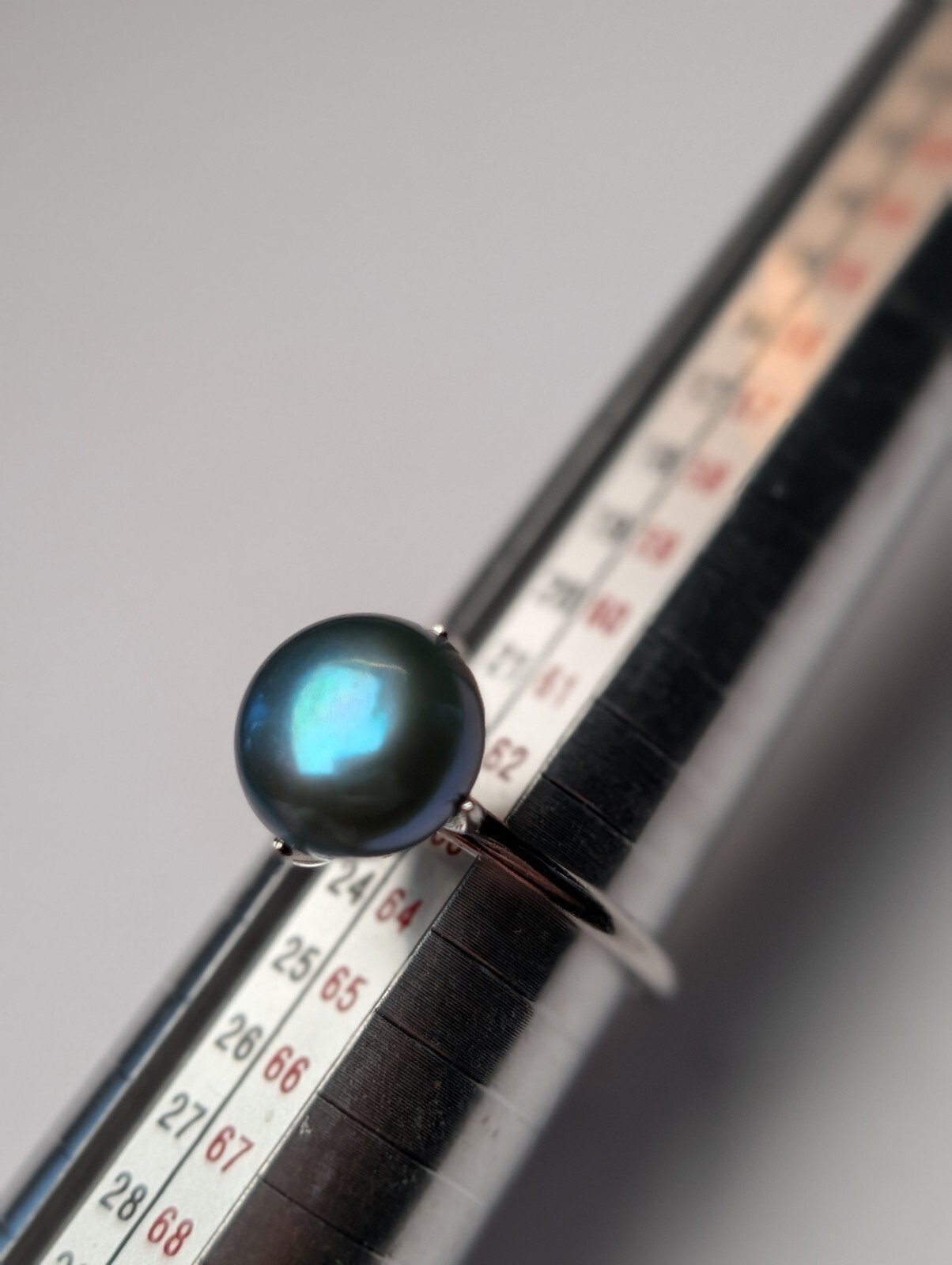 Vintage Sterling Silver Faux Pearl Ring | Size U 1/2 | 925 Silver - Image 8
