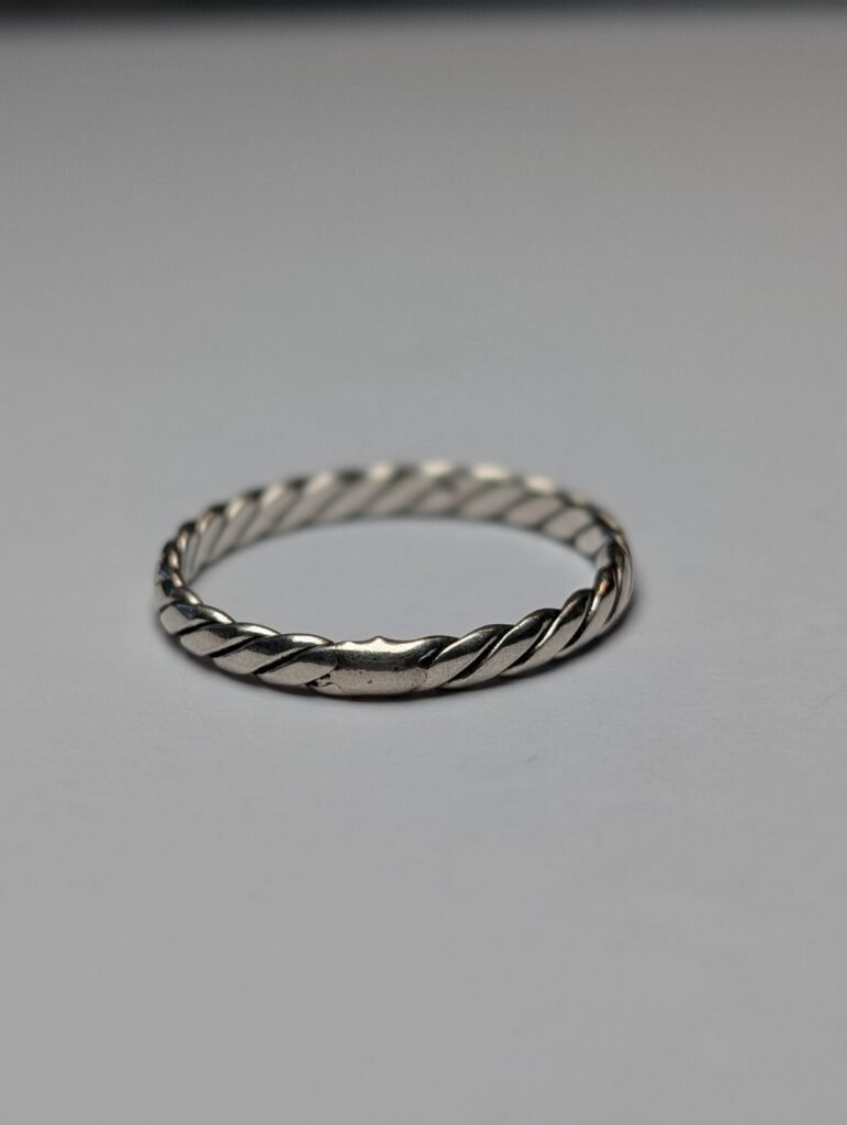 Vintage Sterling Silver Thin/Slim Ring | Size Q 1/2 | 925 Silver
