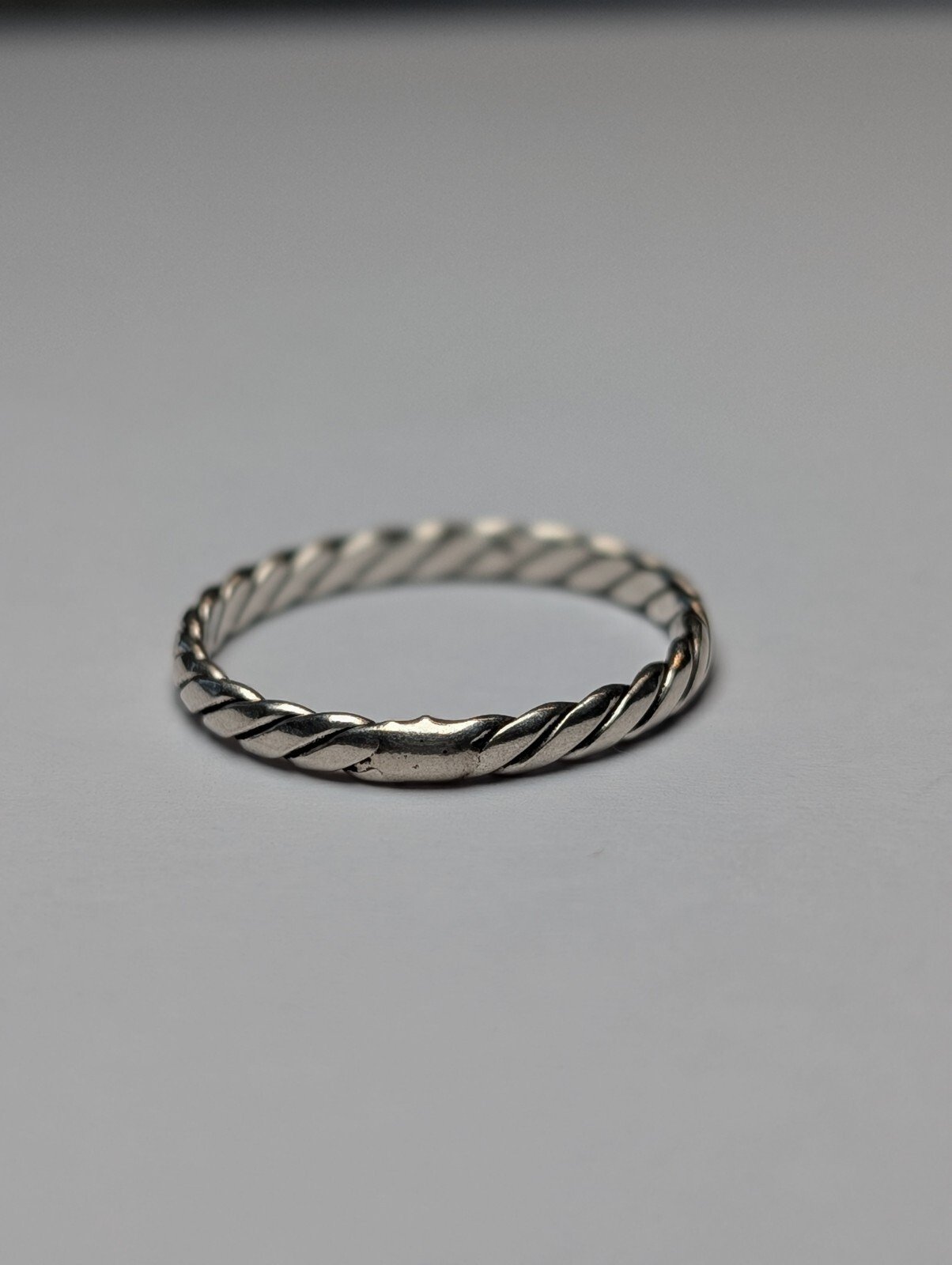 Vintage Sterling Silver Thin/Slim Ring | Size Q 1/2 | 925 Silver
