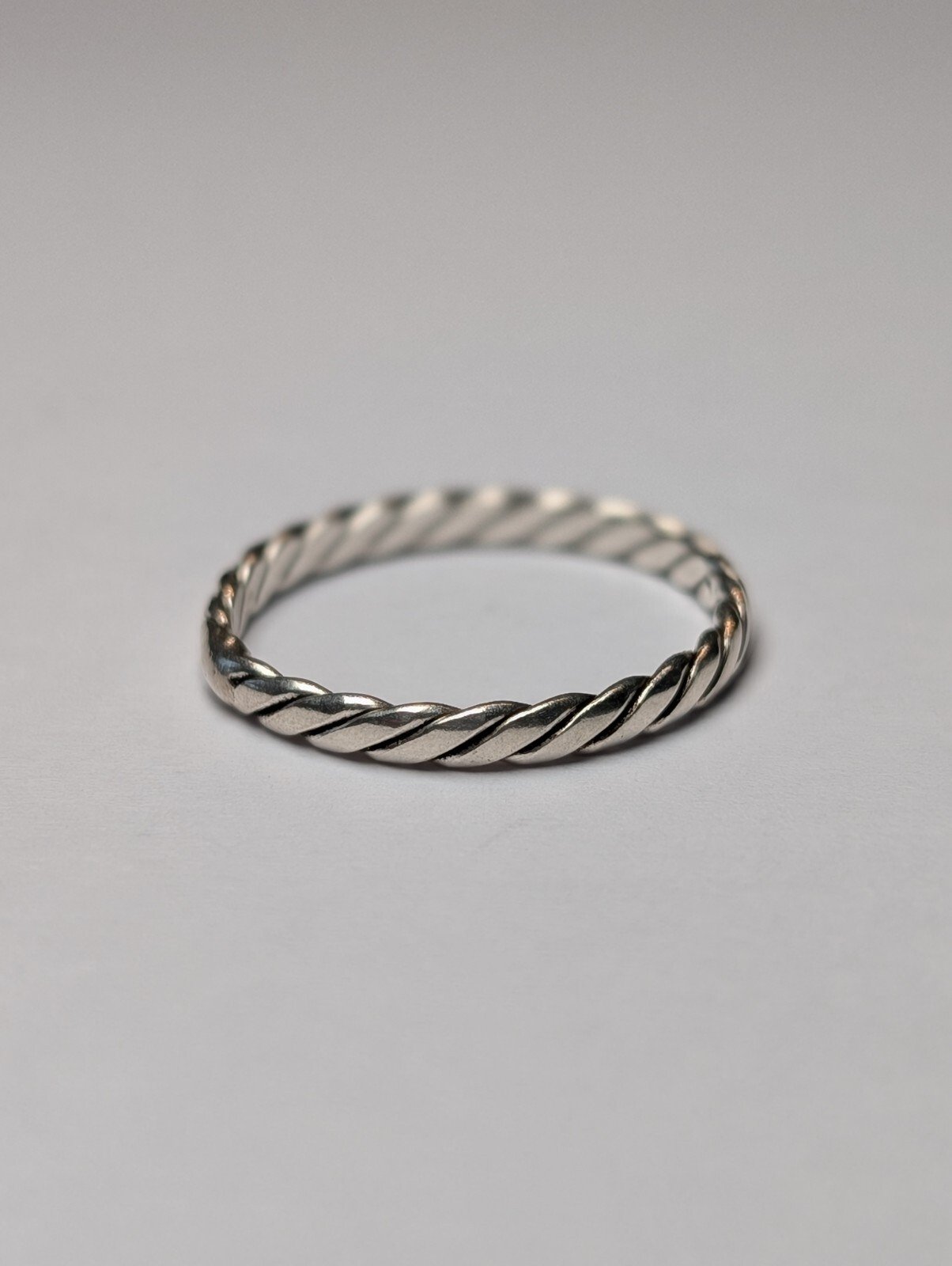 Vintage Sterling Silver Thin/Slim Ring | Size Q 1/2 | 925 Silver - Image 2