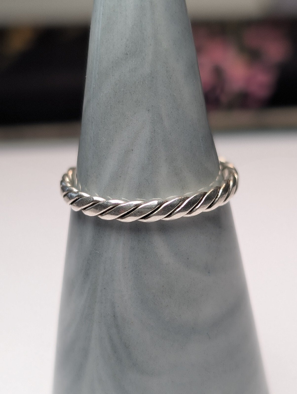 Vintage Sterling Silver Thin/Slim Ring | Size Q 1/2 | 925 Silver - Image 5