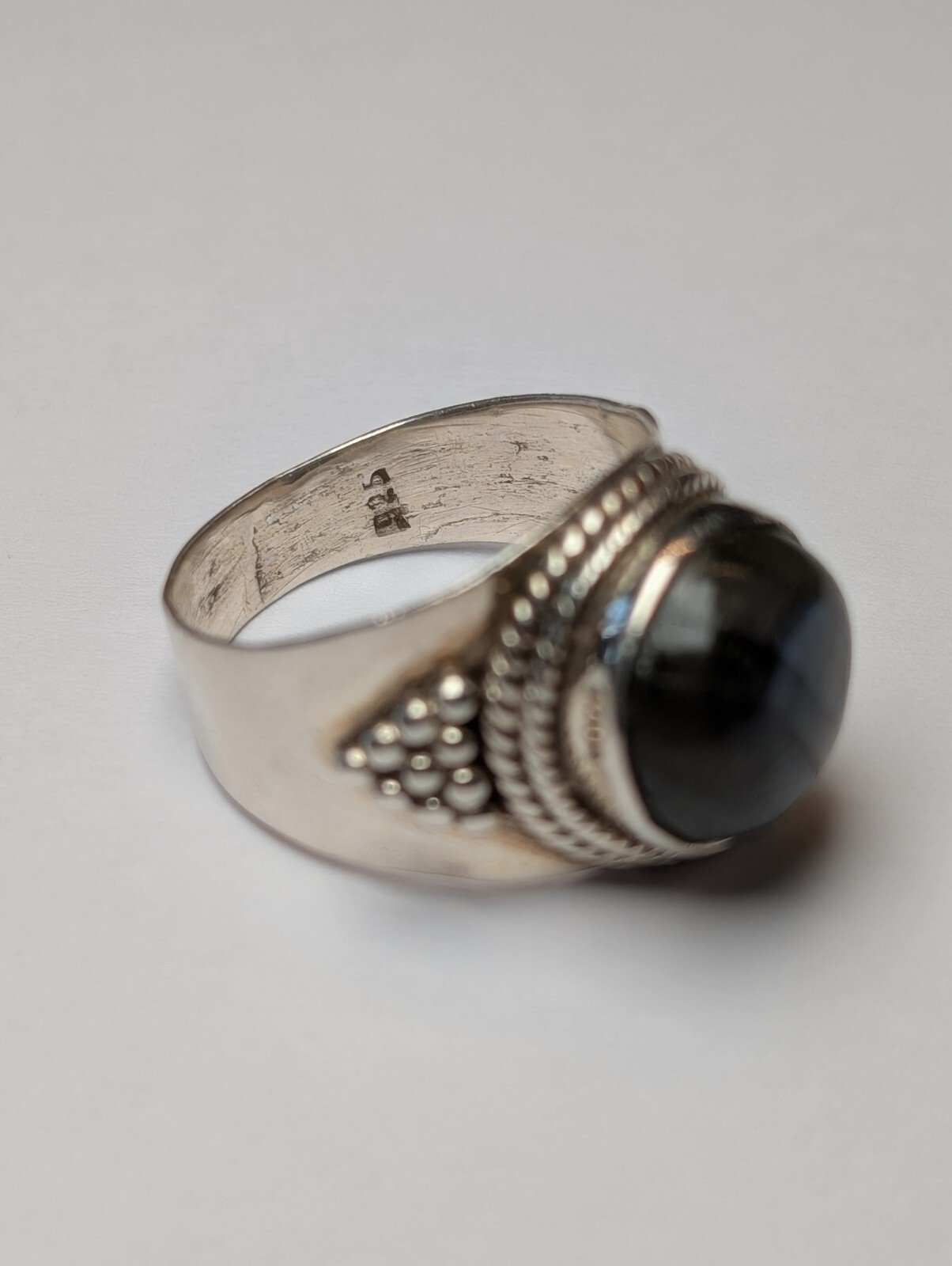 Vintage Sterling Silver Labradorite Ring | Size S 1/2 | 925 Silver - Image 4