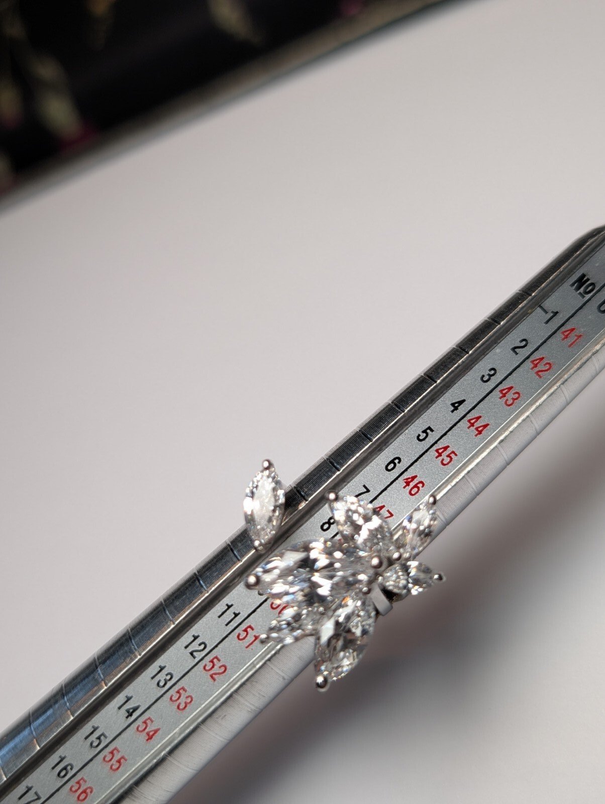Vintage Sterling Silver CARAT London Frozy CZ Open Cocktail Ring | Size J - Image 9