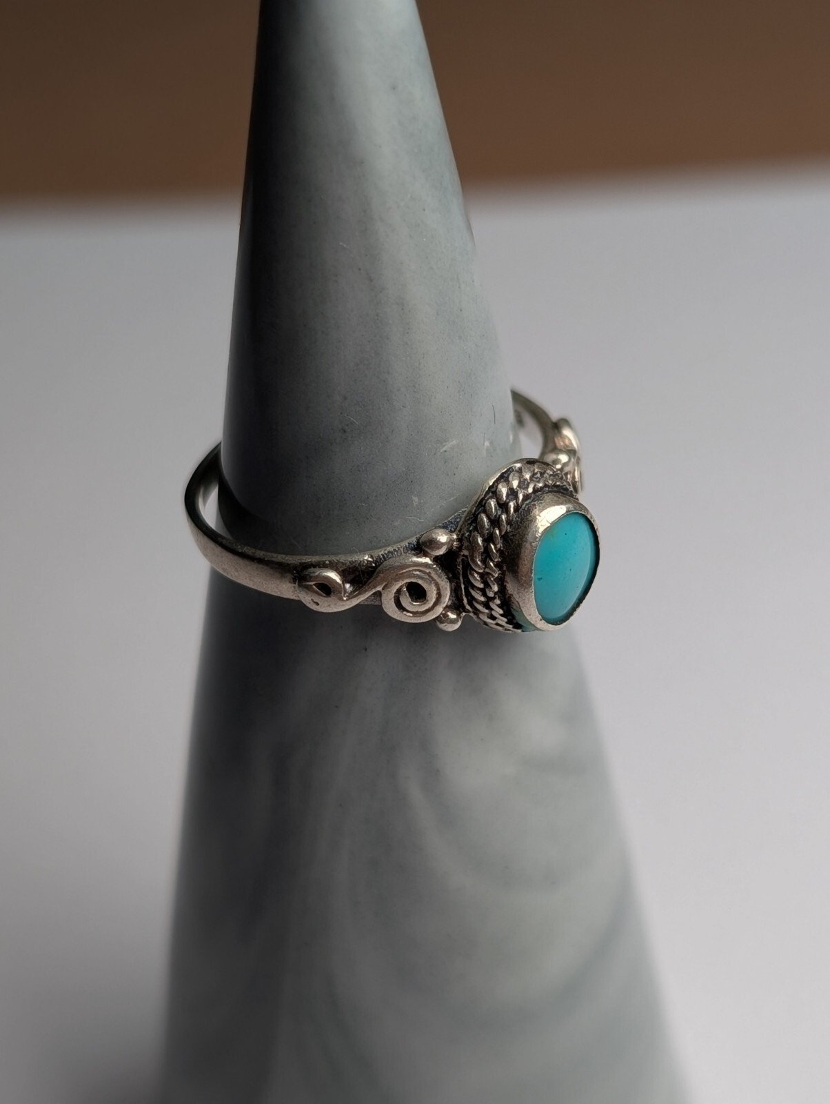 Vintage Sterling Silver Blue Gemstone Ring | Size I 1/2 | 925 Silver - Image 4