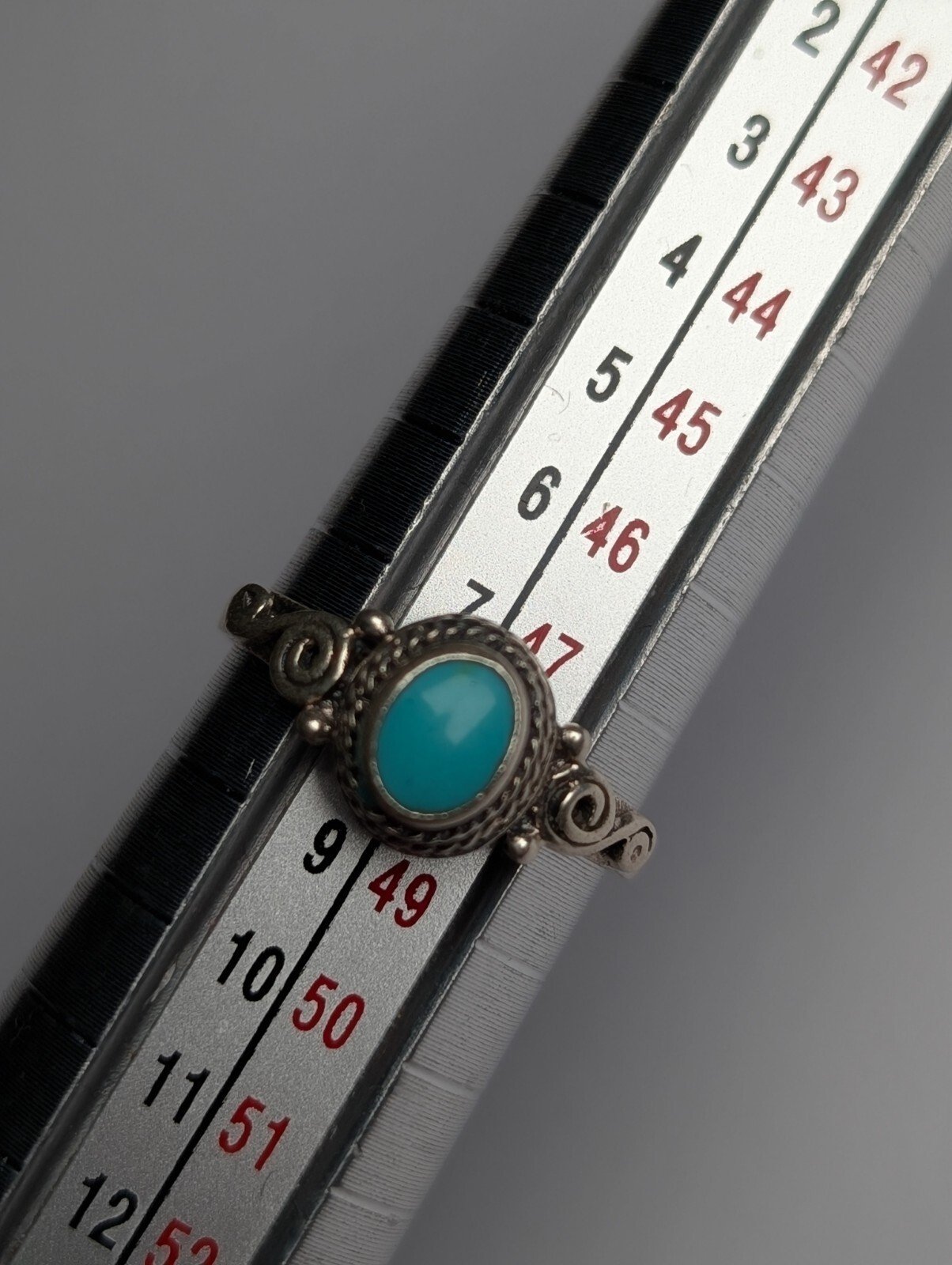 Vintage Sterling Silver Blue Gemstone Ring | Size I 1/2 | 925 Silver - Image 7