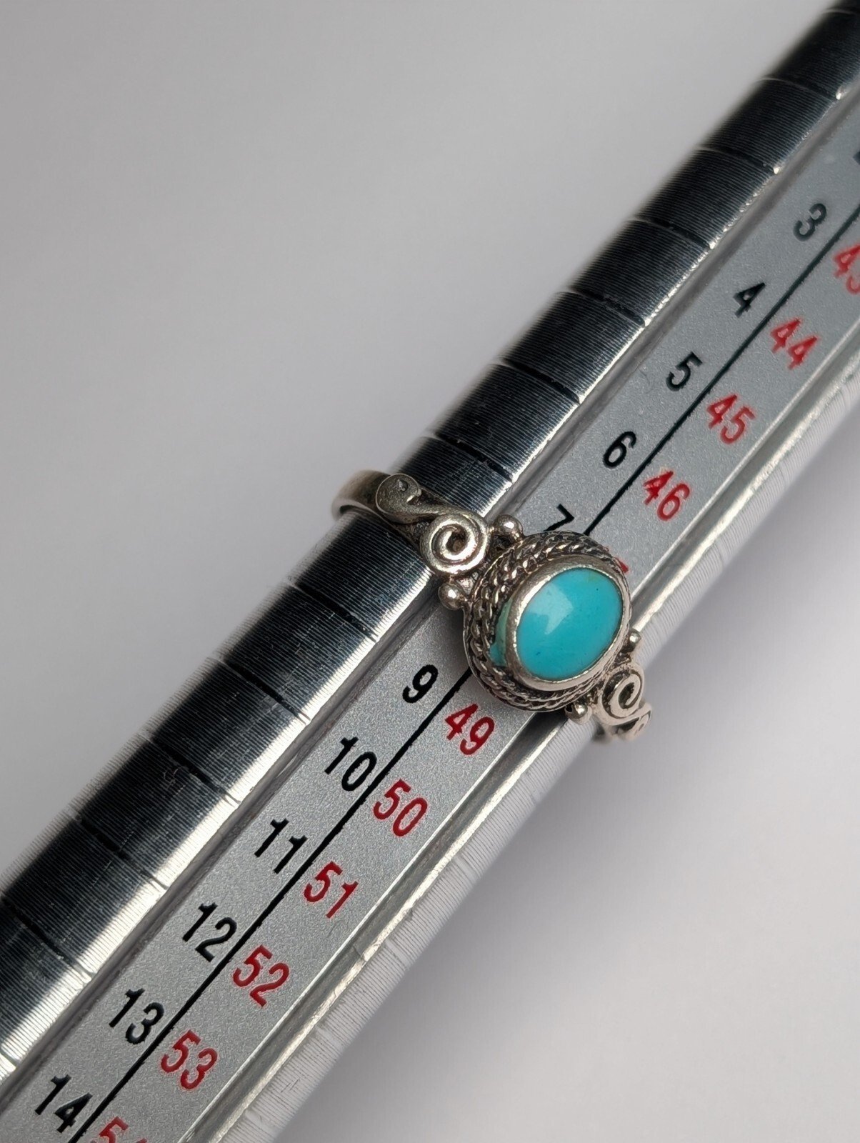 Vintage Sterling Silver Blue Gemstone Ring | Size I 1/2 | 925 Silver - Image 8