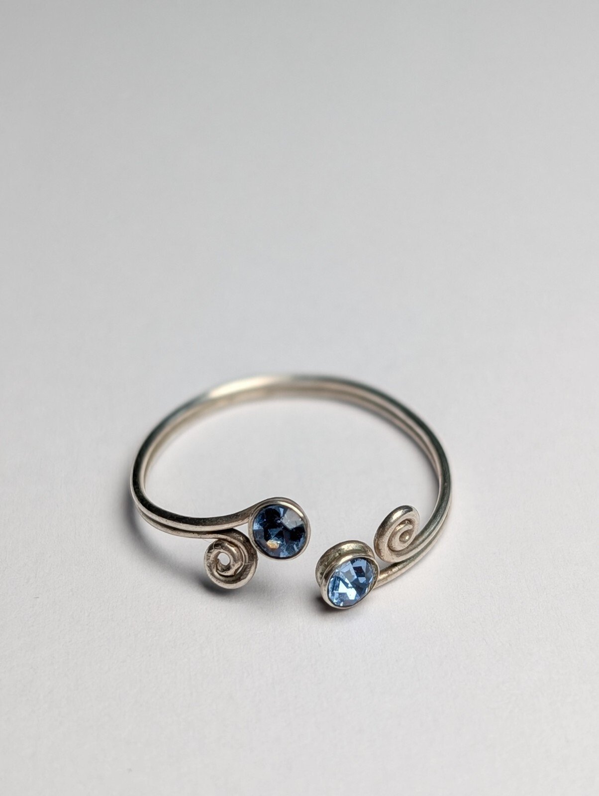 Vintage Sterling Silver Blue Gemstone Ring | Size O 1/2 | 925 Silver - Image 2