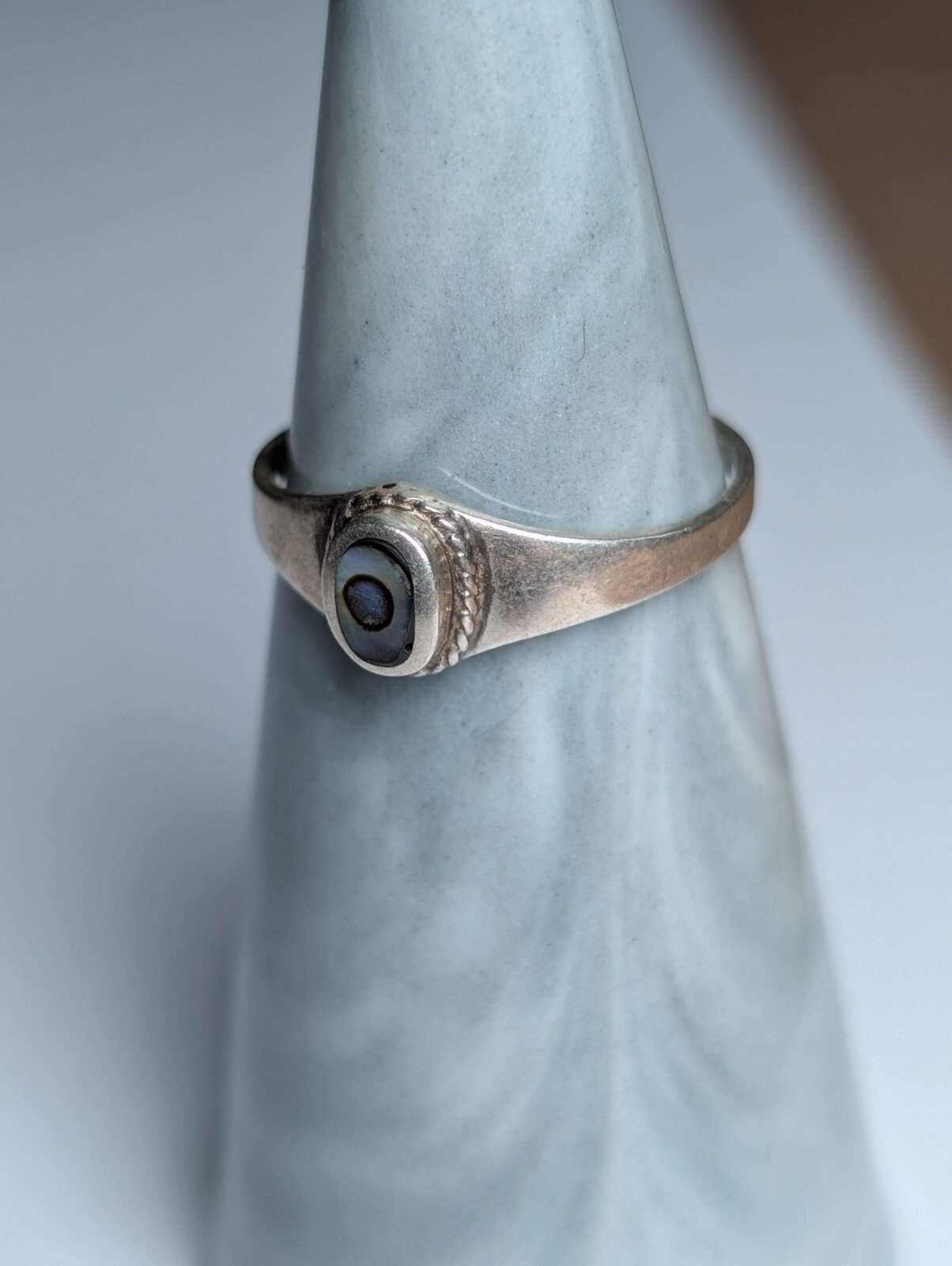Vintage Sterling Silver Abalone Ring | Size L 1/2 | 925 Silver - Image 6