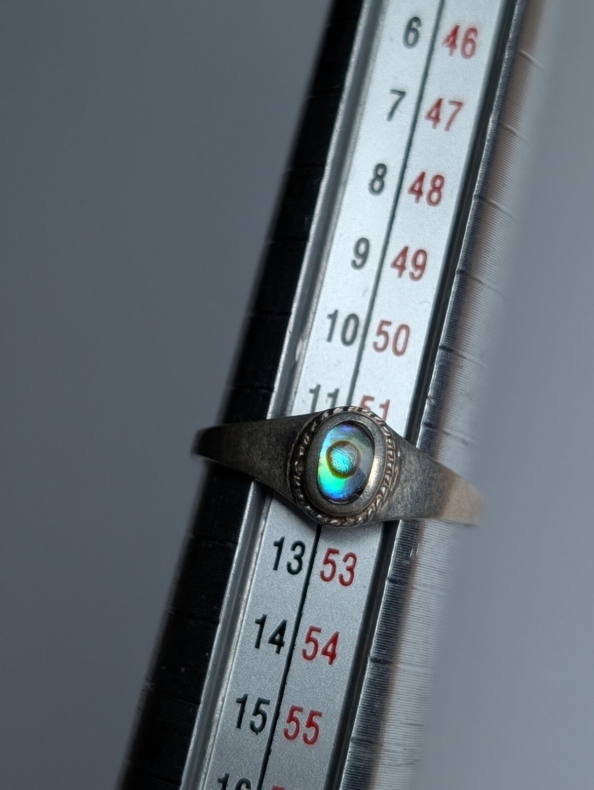 Vintage Sterling Silver Abalone Ring | Size L 1/2 | 925 Silver - Image 7
