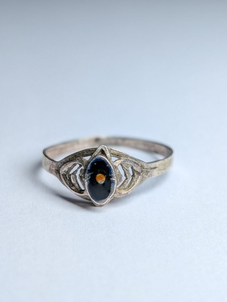 Vintage Sterling Silver Ring | Size P 1/2 | 925 Silver | Old Worn / Damaged