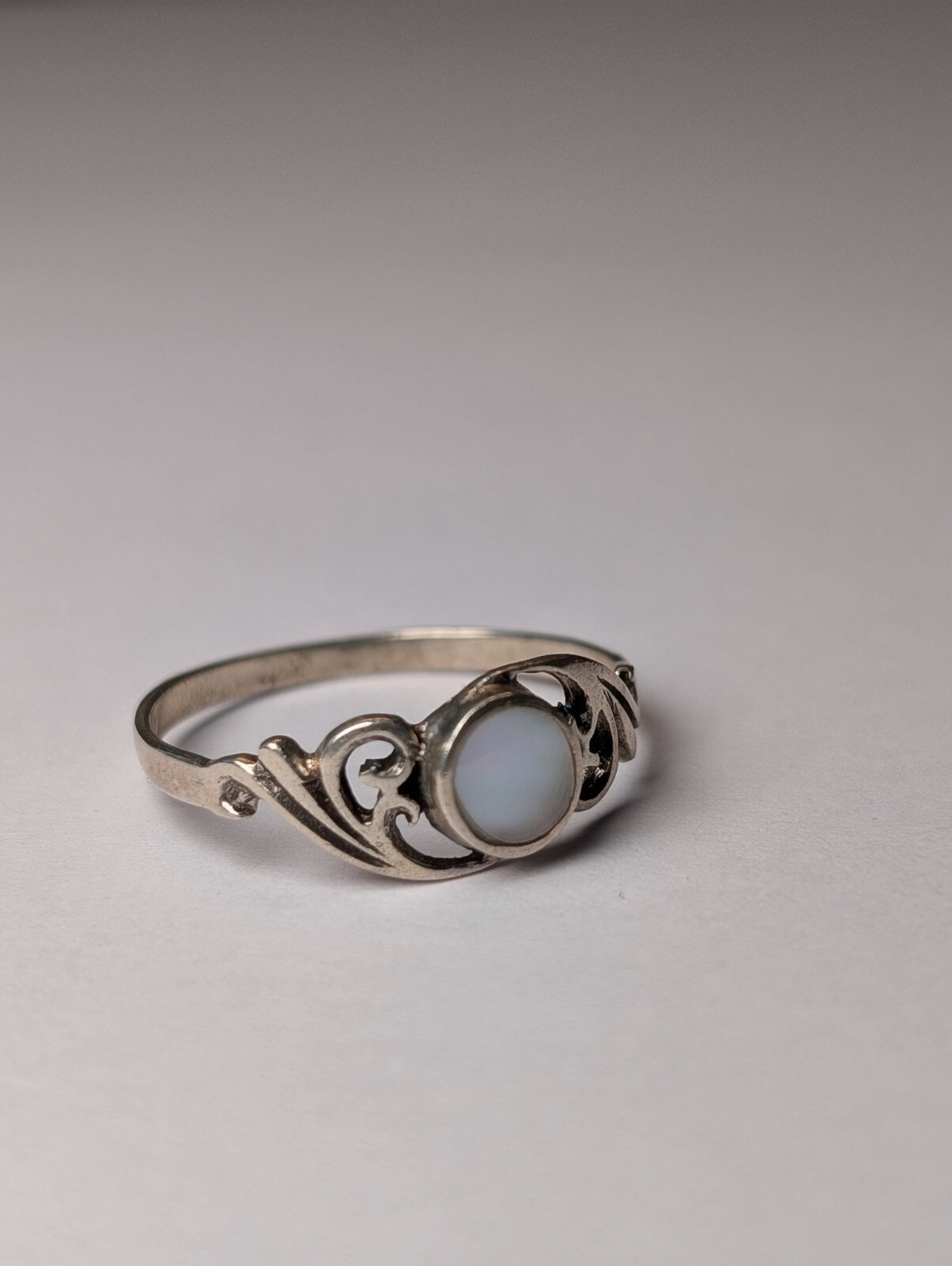 Vintage Sterling Silver Abalone Ring | Size Q | 925 Silver - Image 3