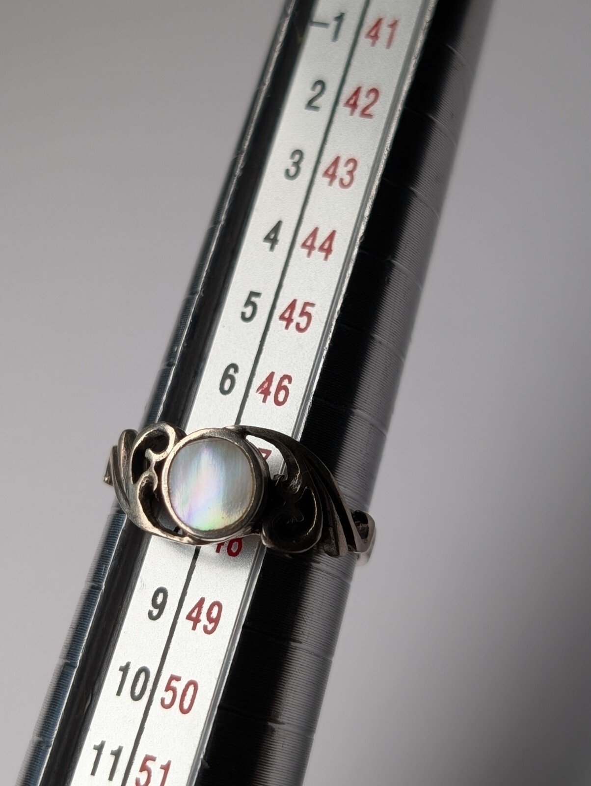 Vintage Sterling Silver Abalone Ring | Size I | 925 Silver - Image 8