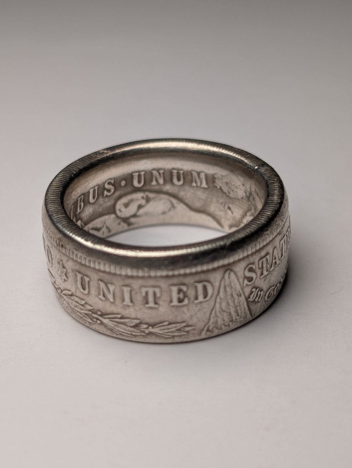 Vintage 90% Silver 1921 Morgan Dollar Coin Ring | Size X - X 1/2 | 900 Silver - Image 3