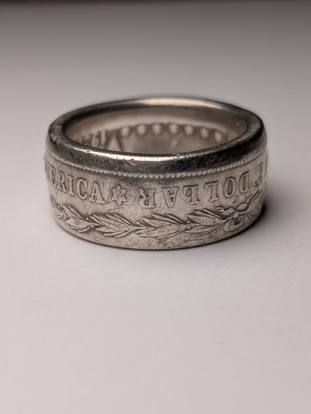 Vintage 90% Silver 1921 Morgan Dollar Coin Ring | Size X - X 1/2 | 900 Silver - Image 5