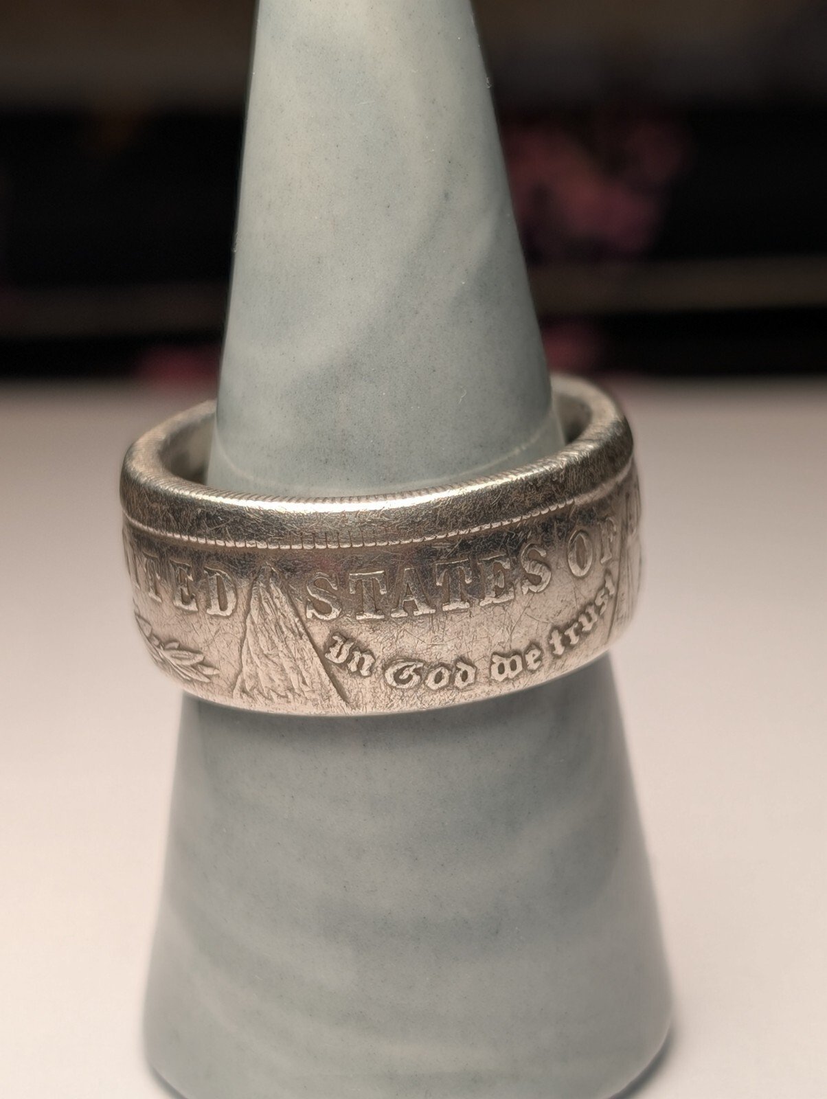 Vintage 90% Silver 1921 Morgan Dollar Coin Ring | Size X - X 1/2 | 900 Silver - Image 8