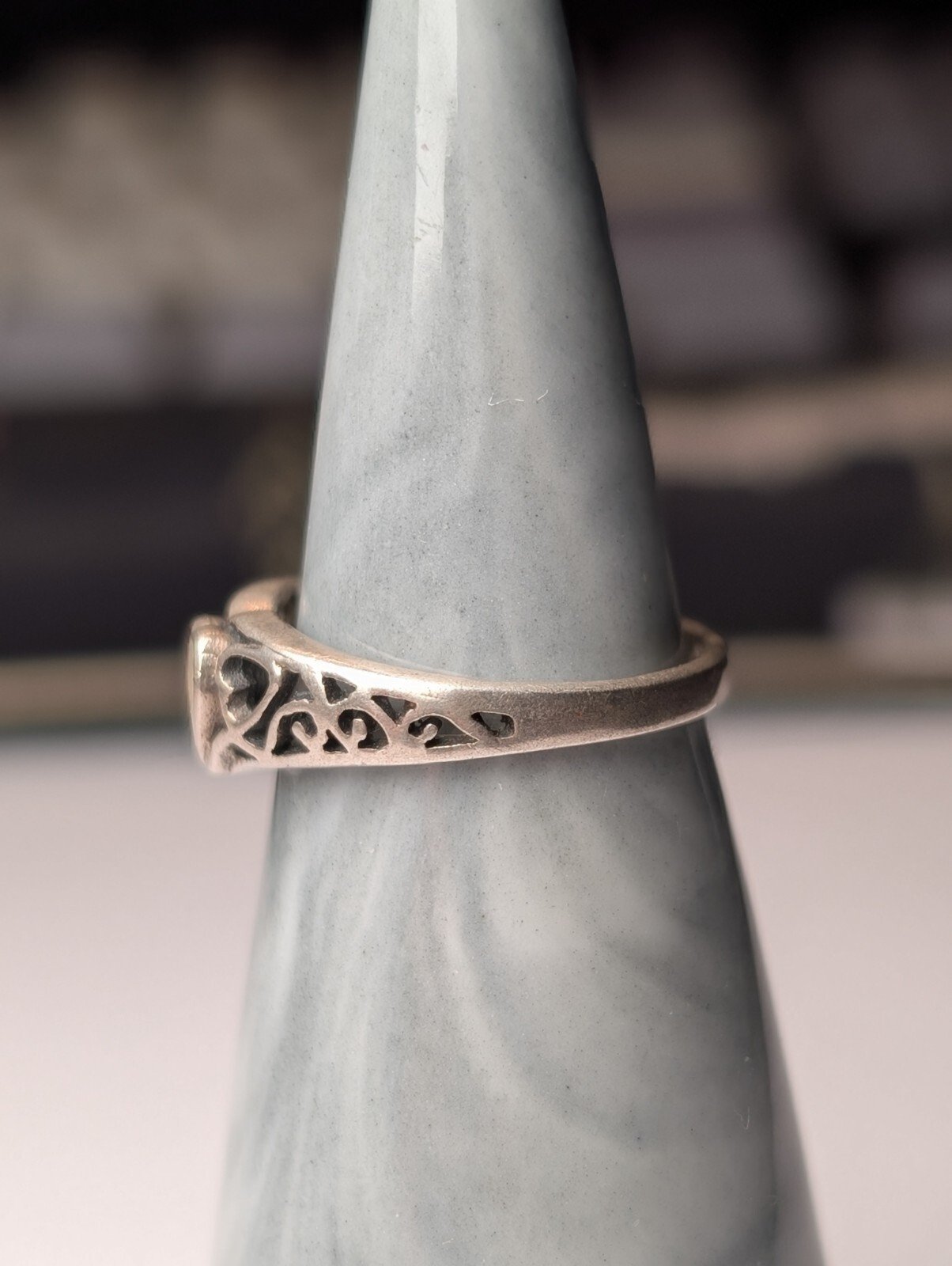 Vintage Sterling Silver Abalone Ring | Size K | 925 Silver - Image 4
